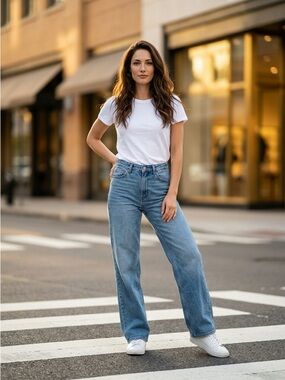 O'Neill Straight Leg Women's Jeans - Light Blue Denim